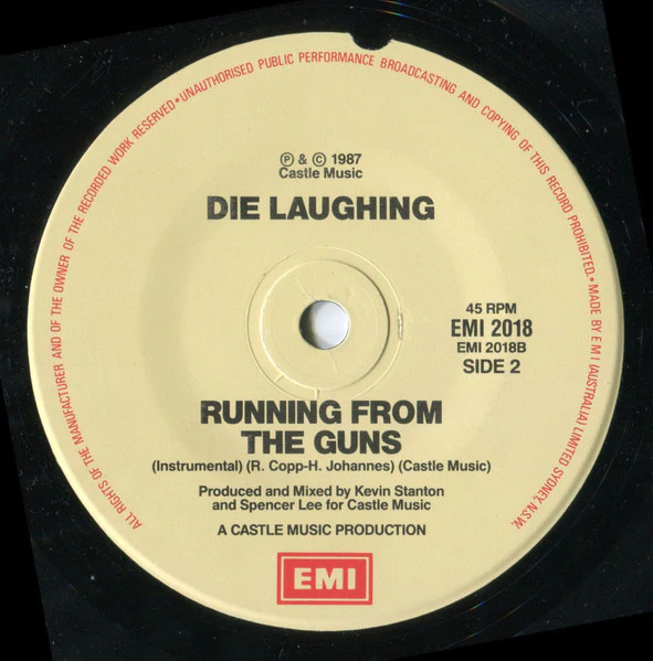 Die Laughing – Running From The Guns (E/Generic) – 7", AU 1987 - Image 2