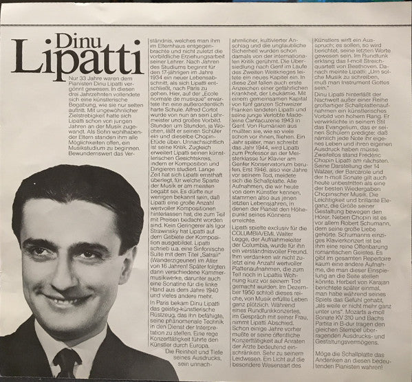 Dinu Lipatti – Bach / Brahms / Chopin / Enescu / Grieg / Liszt / Mozart / Ravel / Scarlatti / Schubert / Schumann (VG+/VG+) – 7xLP, DE - Image 3
