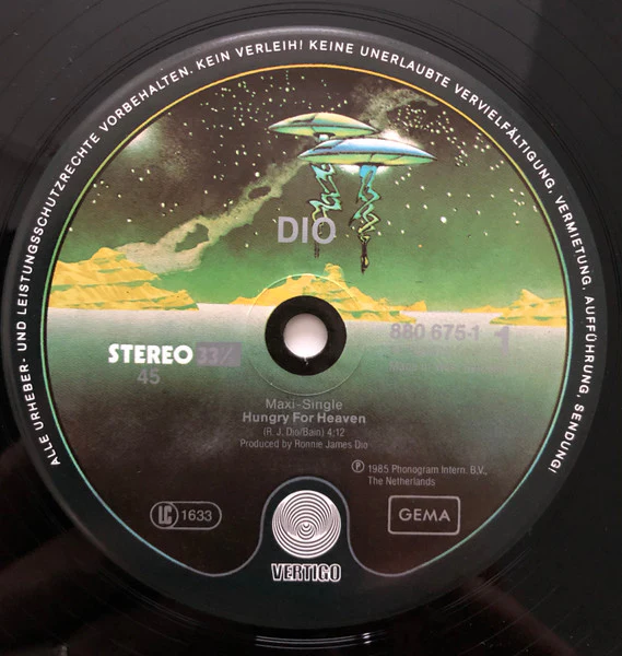 Dio – Hungry For Heaven (VG+/VG) – 12", DE 1985 - Image 3