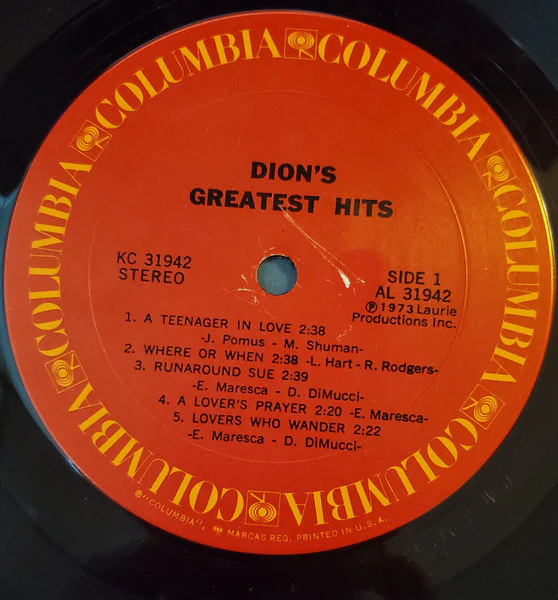 Dion – Dion's Greatest Hits (VG/VG+) – LP, US 1973 - Image 3