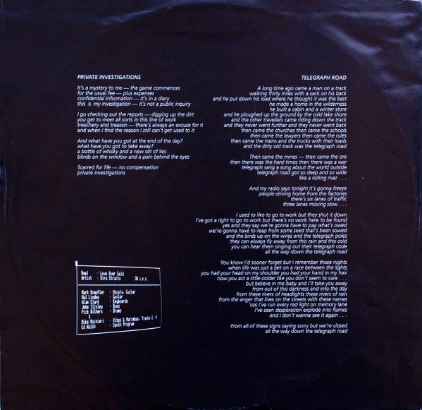 Dire Straits – Love Over Gold (VG+/VG) – LP, Australasia 1982 - Image 5