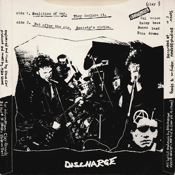Discharge – Realities Of War (VG/VG) – 7", UK 1980 - Image 2