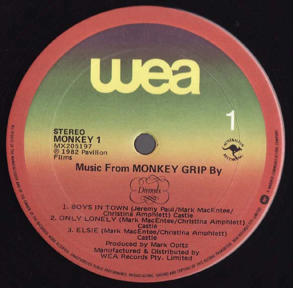 Divinyls – Music From Monkey Grip (VG+/VG+) – 12", AU 1982 - Image 3