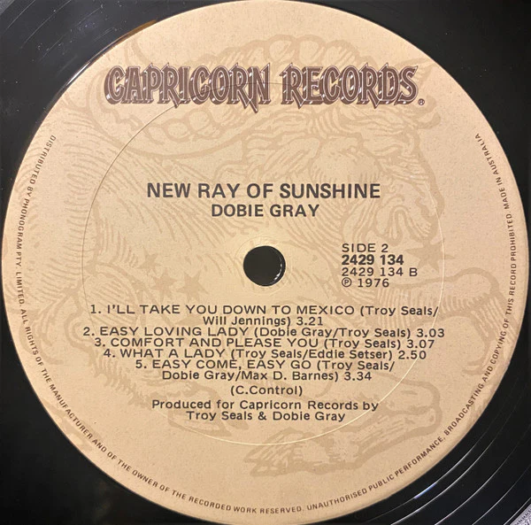 Dobie Gray – New Ray Of Sunshine (E/E) – LP, AU 1976 - Image 7