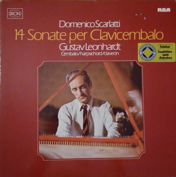 Domenico Scarlatti, Gustav Leonhardt – 14 Sonate Per Clavicembalo (E/E) – LP, EU 1979