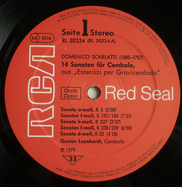 Domenico Scarlatti, Gustav Leonhardt – 14 Sonate Per Clavicembalo (E/E) – LP, EU 1979 - Image 5
