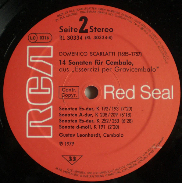 Domenico Scarlatti, Gustav Leonhardt – 14 Sonate Per Clavicembalo (E/E) – LP, EU 1979 - Image 6