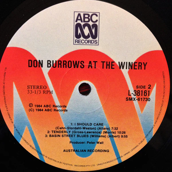 Don Burrows – Burrows At The Winery (VG+/VG+) – LP, AU 1984 - Image 5