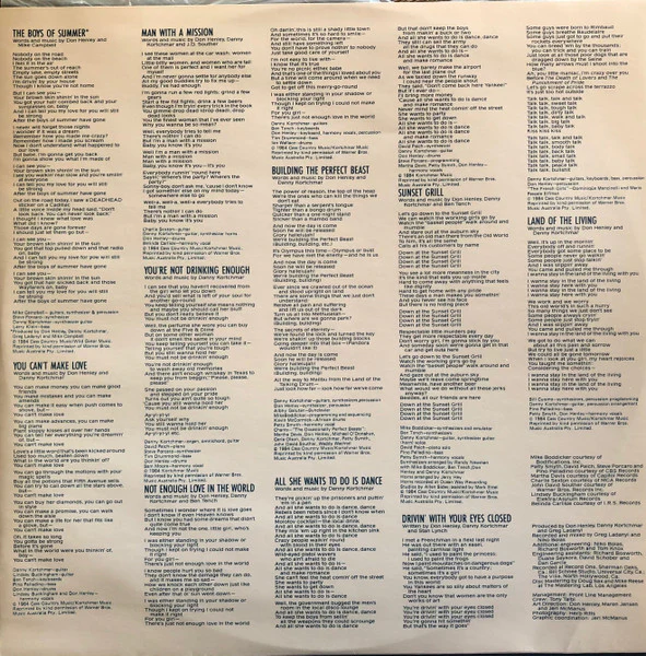 Don Henley – Building The Perfect Beast (VG+/VG+) – LP, AU 1984 - Image 4