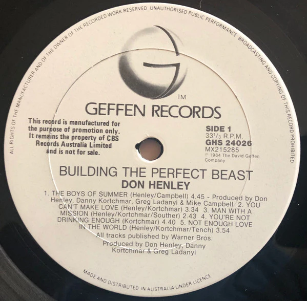 Don Henley – Building The Perfect Beast (VG+/VG+) – LP, AU 1984 - Image 5