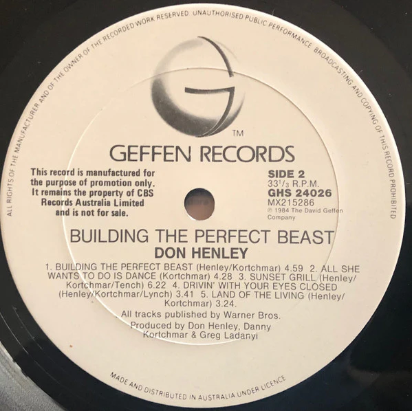 Don Henley – Building The Perfect Beast (VG+/VG+) – LP, AU 1984 - Image 6