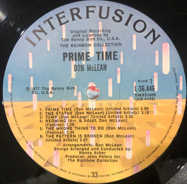 Don McLean – Prime Time (VG+/VG+) – LP, AU 1977 - Image 3