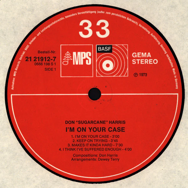 Don "Sugarcane" Harris – I'm On Your Case (VG+/VG) – LP, DE 1974 - Image 4