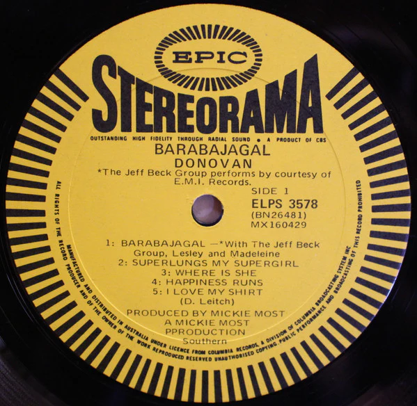 Donovan – Barabajagal (E/E) – LP, AU 1969 - Image 3