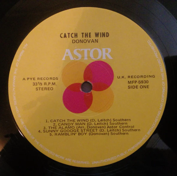 Donovan – Catch The Wind (VG+/VG+) – LP, AU 1971 - Image 3