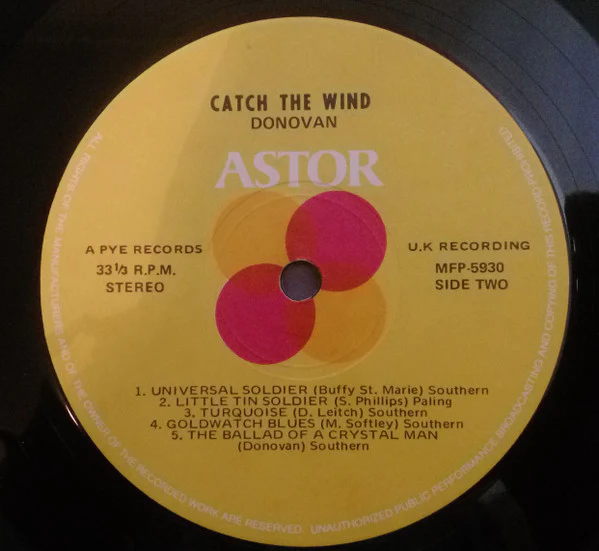 Donovan – Catch The Wind (VG+/VG+) – LP, AU 1971 - Image 4