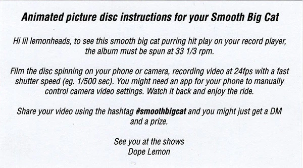 Dope Lemon – Smooth Big Cat (VG+/VG+) – LP, Worldwide 2019 - Image 9