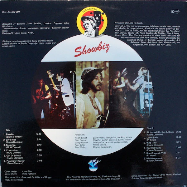 Downliners Sect – Showbiz (VG+/VG+) – LP, DE 1979 - Image 2