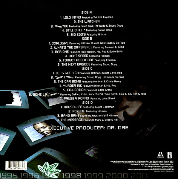 Dr. Dre – 2001 (VG/VG) – 2xLP, US 1999 - Image 2