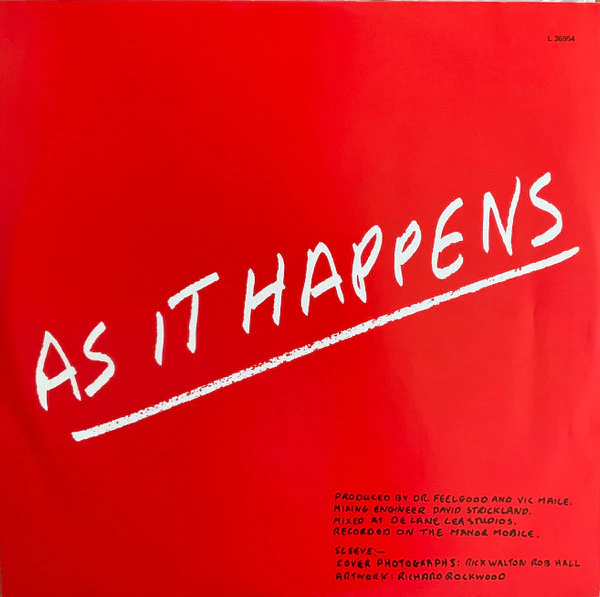 Dr. Feelgood – As It Happens (VG+/VG+) – LP, AU 1979 - Image 5