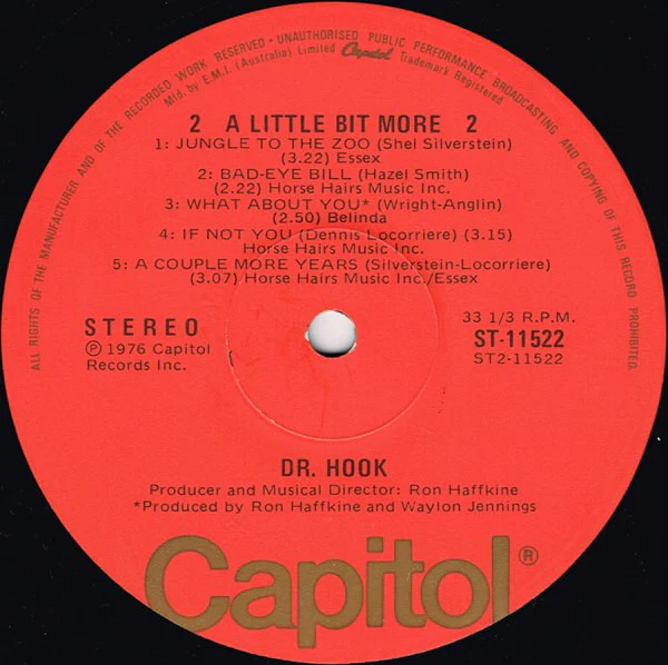 Dr. Hook – A Little Bit More (VG+/VG) – LP, AU 1976 - Image 4
