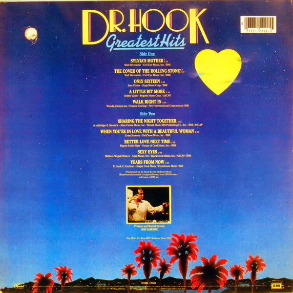 Dr. Hook – Greatest Hits (VG/VG+) – LP, US 1980 - Image 2