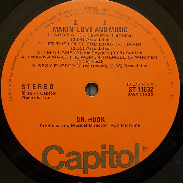 Dr. Hook – Makin' Love And Music (E/VG) – LP, AU 1977 - Image 4