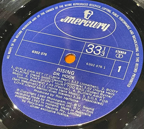 Dr. Hook – Rising (VG+/VG+) – LP, AU 1980 - Image 5