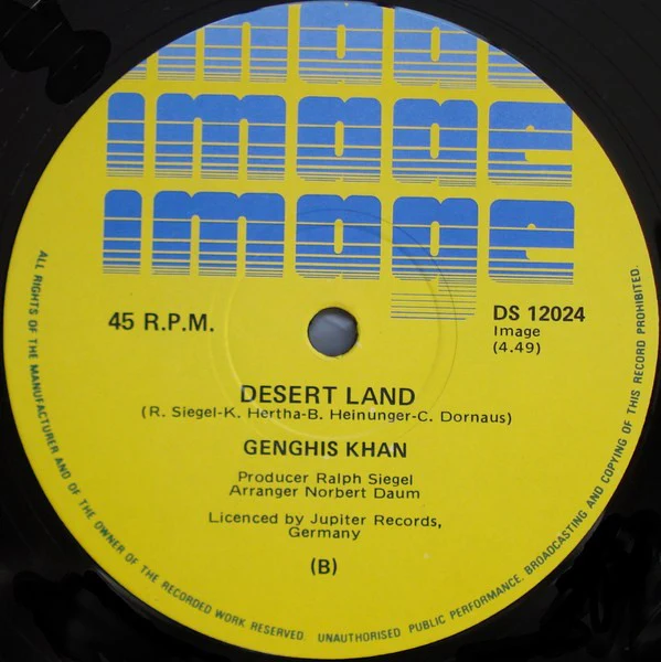 Dschinghis Khan – Genghis Khan / Desert Land (VG+/Generic) – 12", AU 1979 - Image 3
