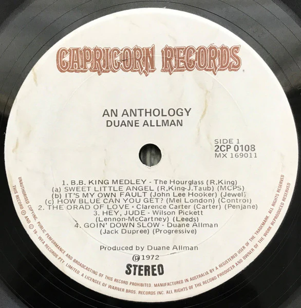 Duane Allman – An Anthology (VG/VG+) – 2xLP, AU 1972 - Image 5
