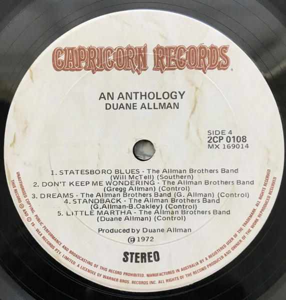 Duane Allman – An Anthology (VG/VG+) – 2xLP, AU 1972 - Image 8