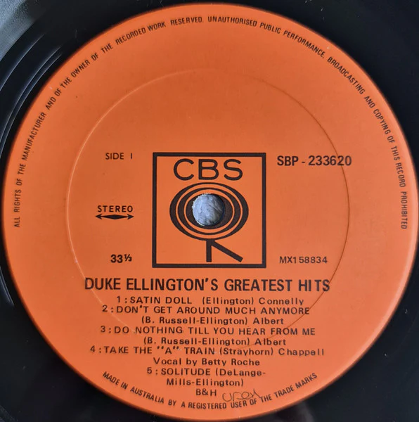 Duke Ellington – Duke Ellington's Greatest Hits (VG+/VG+) – LP, AU 1968 - Image 2
