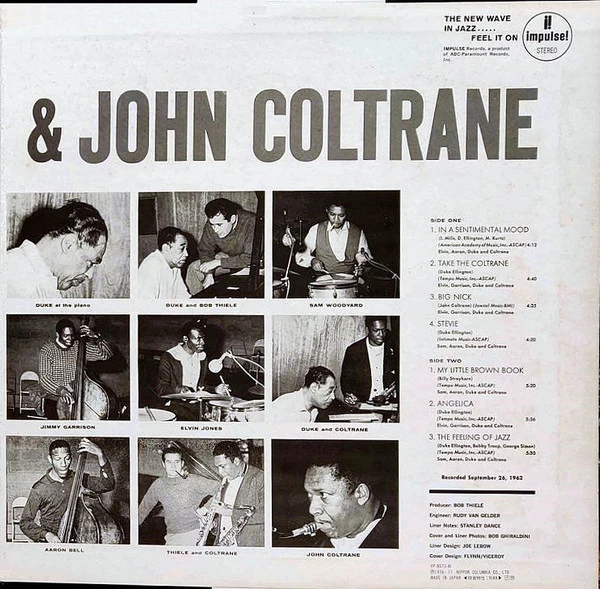 Duke Ellington, John Coltrane – Duke Ellington & John Coltrane (E/E) – LP, JP 1976, No OBI - Image 3