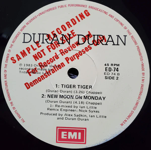 Duran Duran – New Moon On Monday (VG/VG+) – 12", AU 1983 - Image 4