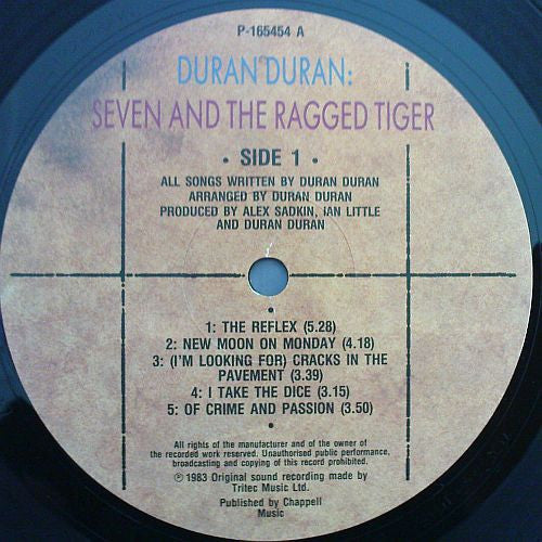 Duran Duran – Seven And The Ragged Tiger (VG+/VG+) – LP, AU 1983 - Image 3