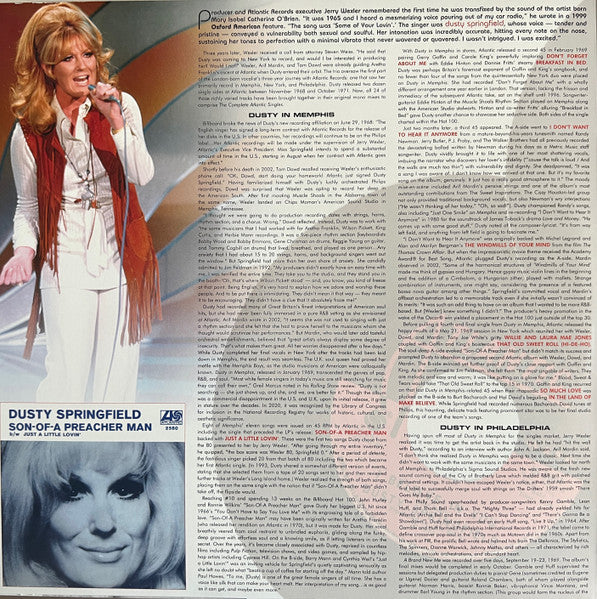 Dusty Springfield – The Complete Atlantic Singles 1968-1971 (VG+/VG+) – 2xLP, US 2021 - Image 2