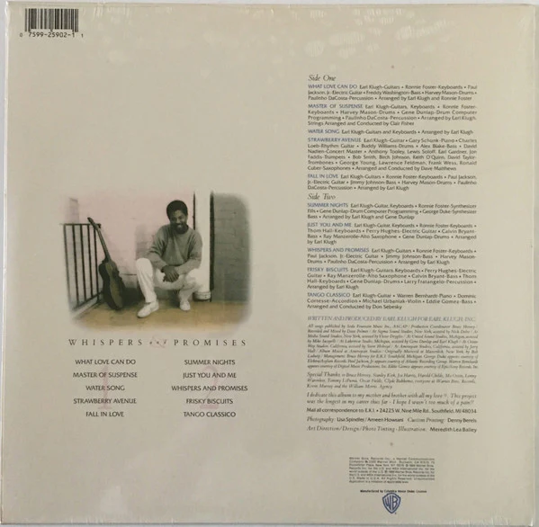 Earl Klugh – Whispers And Promises (E/VG+) – LP, US 1989 - Image 2