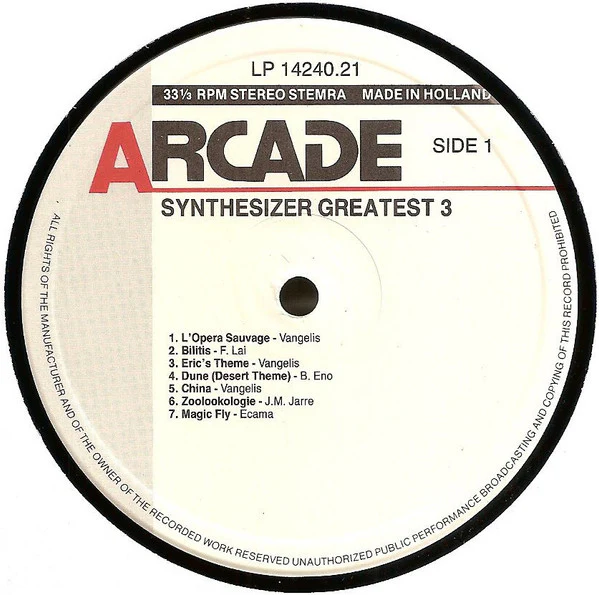 Ed Starink – Synthesizer Greatest Volume 3 (E/E) – LP, NL 1989 - Image 3