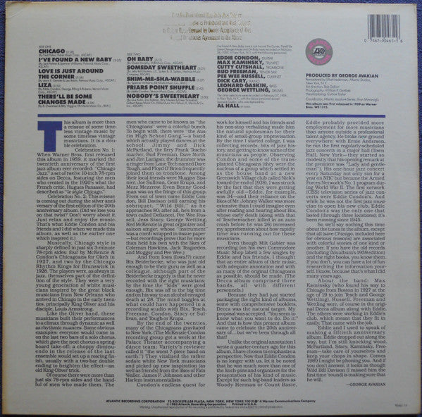 Eddie Condon – That Toddlin' Town (VG+/VG+) – LP, US 1985 - Image 2