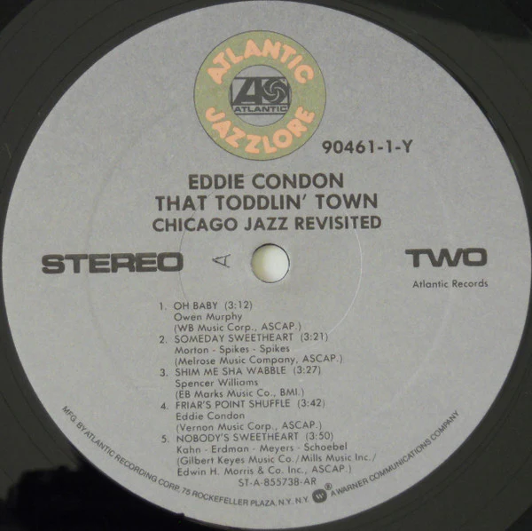 Eddie Condon – That Toddlin' Town (VG+/VG+) – LP, US 1985 - Image 4