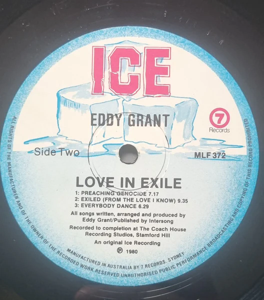 Eddy Grant – Love In Exile (E/VG+) – LP, AU 1980 - Image 4
