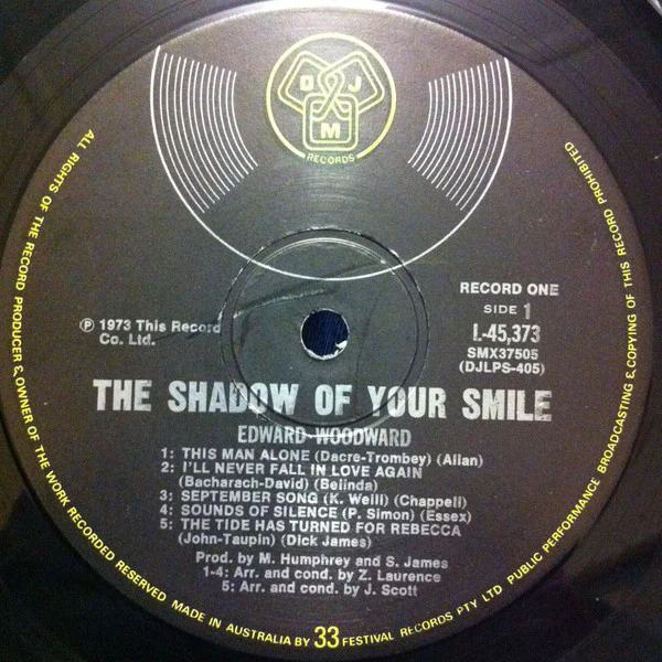 Edward Woodward – The Shadow Of Your Smile (VG+/VG) – 2xLP, AU 1973 - Image 5