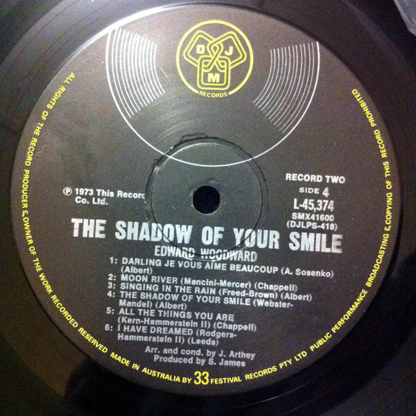 Edward Woodward – The Shadow Of Your Smile (VG+/VG) – 2xLP, AU 1973 - Image 8