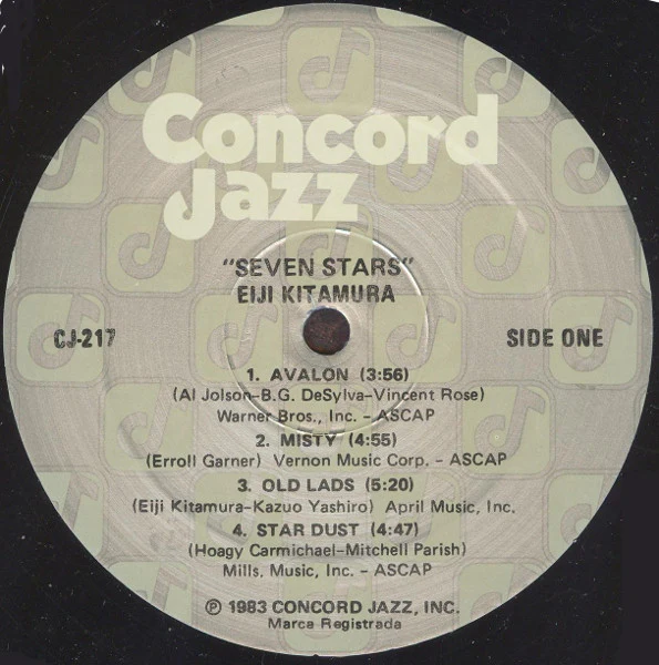 Eiji Kitamura, Teddy Wilson, Cal Tjader, Ernestine Anderson, Eddie Duran, Bob Maize, Jake Hanna – Seven Stars (VG+/E) – LP, US 1983 - Image 3