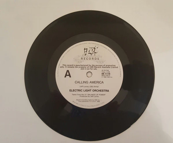 Electric Light Orchestra – Calling America (VG+/VG+) – 7", AU - Image 3