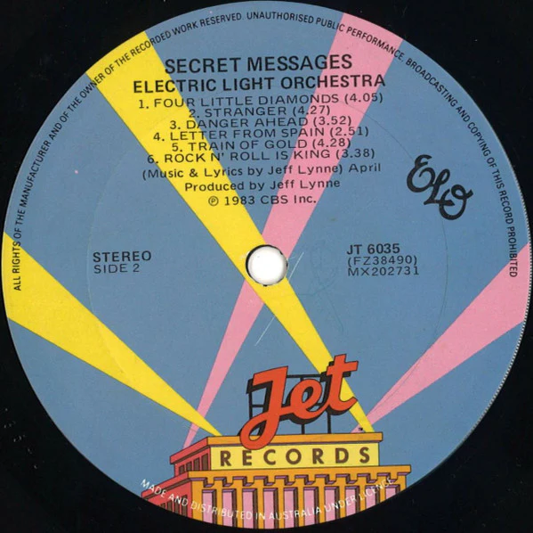 Electric Light Orchestra – Secret Messages (VG/VG+) – LP, AU 1983 - Image 3