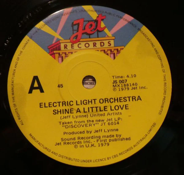 Electric Light Orchestra – Shine A Little Love (VG/VG+) – 7", AU 1979 - Image 3