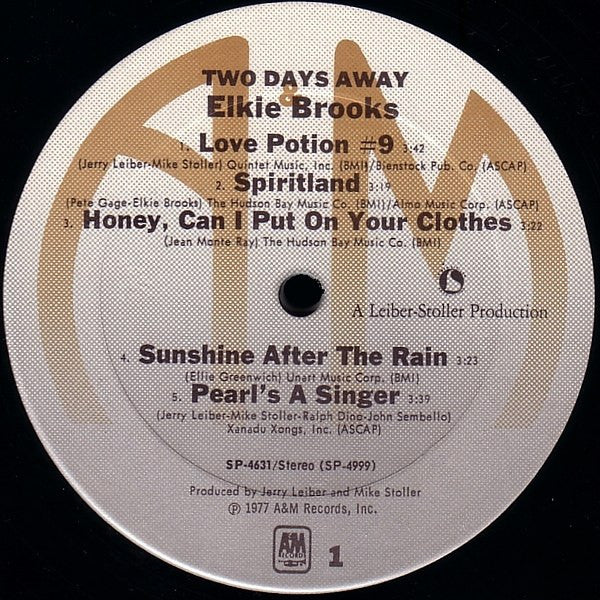 Elkie Brooks – Two Days Away (VG+/VG+) – LP, US 1977 - Image 3