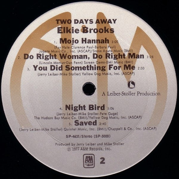 Elkie Brooks – Two Days Away (VG+/VG+) – LP, US 1977 - Image 4