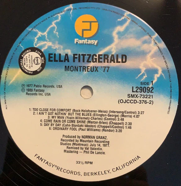 Ella Fitzgerald, Tommy Flanagan Trio – Montreux '77 (VG+/VG+) – LP, AU 1989 - Image 3